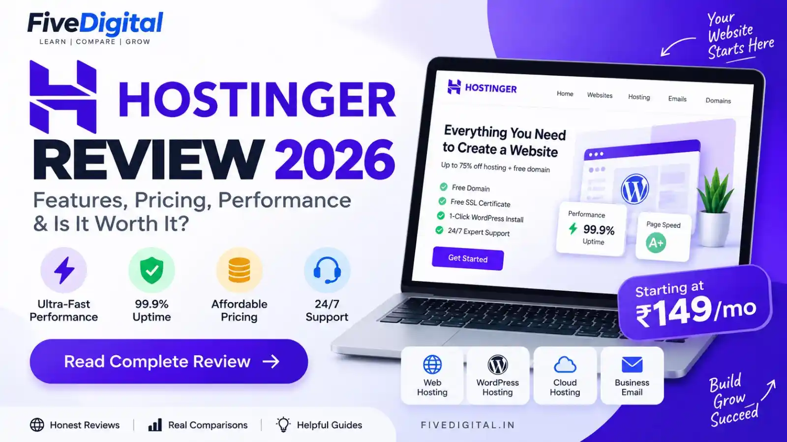 Hostinger Review 2026 – Features, Pricing, Performance and Support